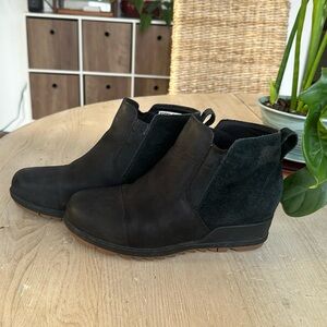 Sorel Black Wedge Bootie
